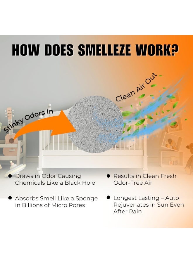 SMELLEZE Natural Diaper Pail Odor Control Deodorizer: 2 lb. - Image 4